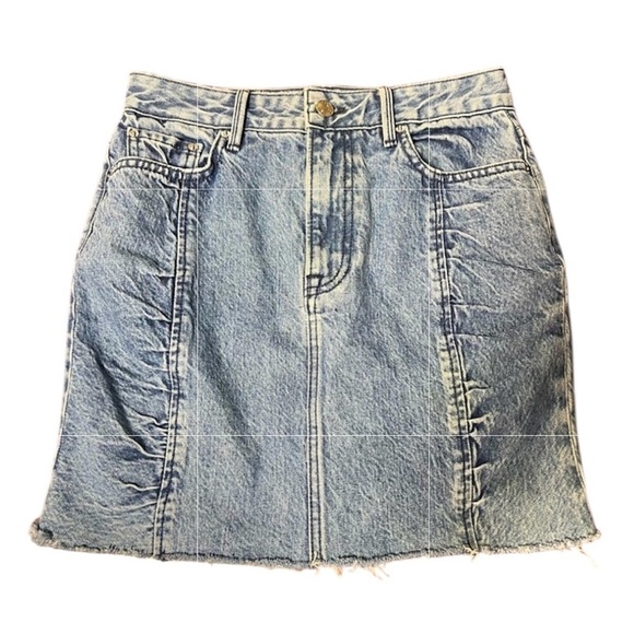 GRLFRND Revolve Denim Mini Skirt Blue Jean Size 26 Boho Western - Picture 1 of 8
